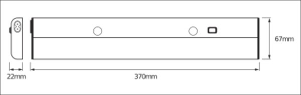 LED Wandleuchte Silber Alu Metall 4000K L:37cm OSRAM
