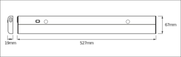 LED Wandlampe Sensor Silber Alu 4000 K L:52,7cm OSRAM