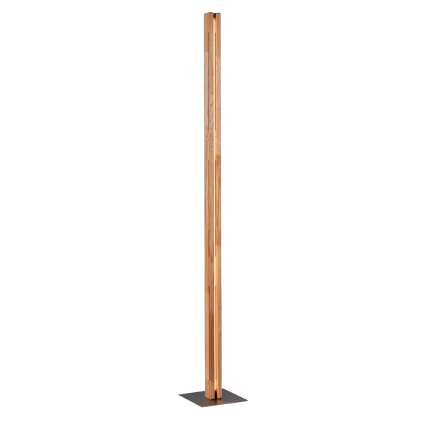 LED Stehlampe Touch Dimmer 150 cm Holz Metall 3000 K