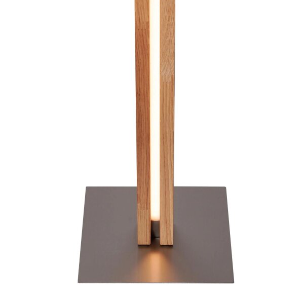 LED Stehlampe Touch Dimmer 150 cm Holz Metall 3000 K