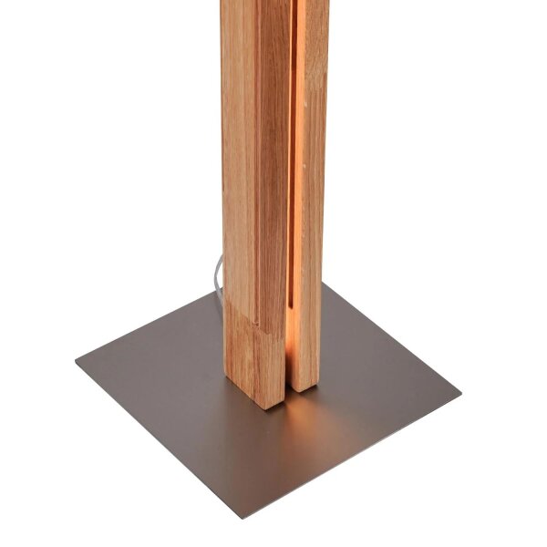 LED Stehlampe Touch Dimmer 150 cm Holz Metall 3000 K