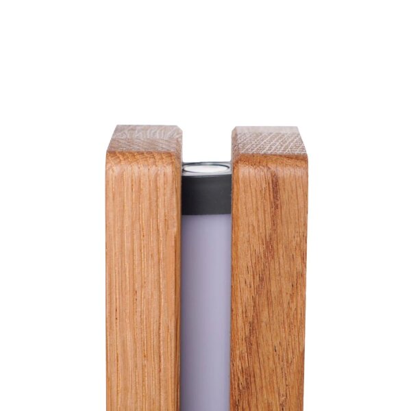 LED Stehlampe Dimmer Touch 150 cm Holz Metall 3000 K