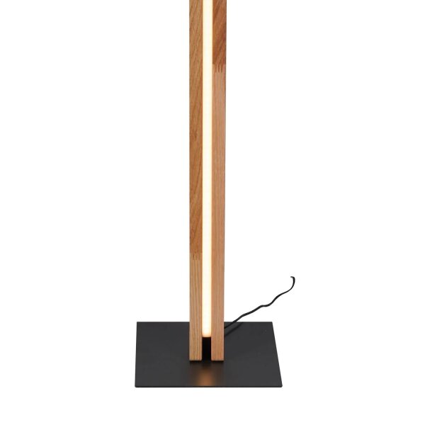 LED Stehlampe Dimmer Touch 150 cm Holz Metall 3000 K