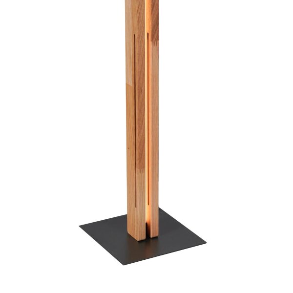 LED Stehlampe Dimmer Touch 150 cm Holz Metall 3000 K