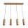Pendelleuchte Modern B: 75 cm Holzfurnier Metall 4x GU10