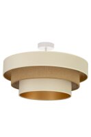 Deckenlampe Jute Samt Wei&szlig; Ecru Beige E27...