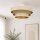 Deckenlampe Jute Samt Weiß Ecru Beige E27 Ø50 cm