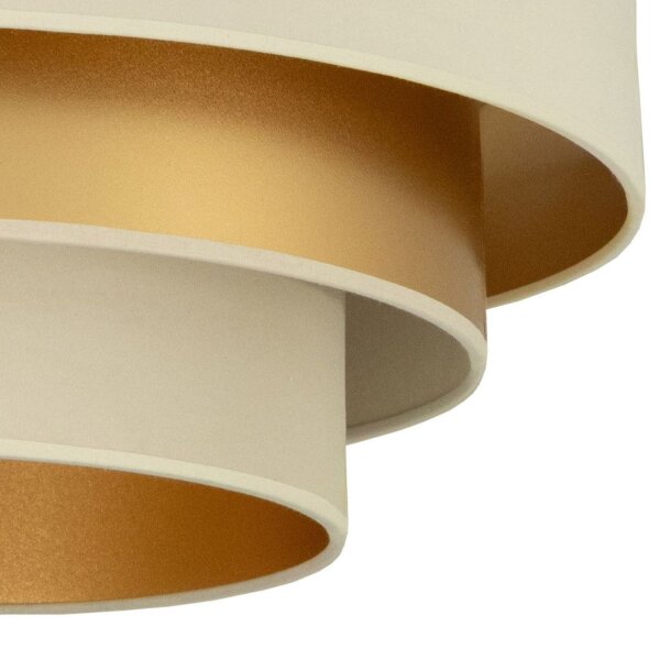 Deckenlampe Jute Samt Ecru Gold E27 Ø50 cm blendarm