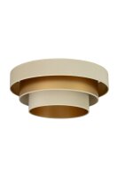 Deckenlampe Jute Samt Ecru Gold E27 &Oslash;50 cm blendarm