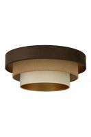 Deckenlampe Jute Samt Braun Beige E27 &Oslash;50 cm wohnlich