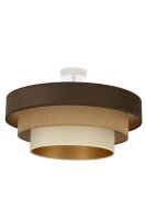Deckenlampe Jute Samt Wei&szlig; Braun Beige E27...