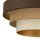 Deckenlampe Jute Samt Weiß Braun Beige E27 Ø50 cm
