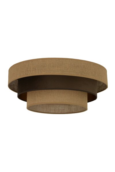 Deckenlampe Jute Stoff Beige Braun E27 Ø50 cm