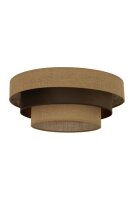 Deckenlampe Jute Stoff Beige Braun E27 &Oslash;50 cm