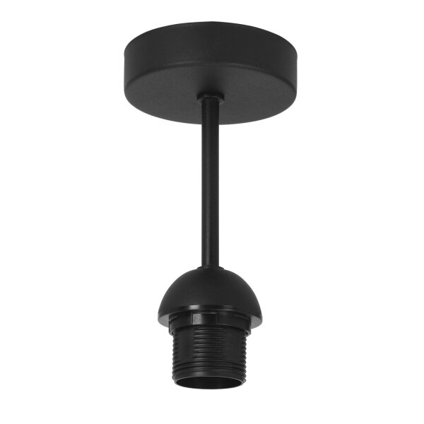Deckenlampe Jute Stoff Schwarz Beige E27 Ø50 cm