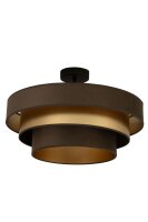 Deckenlampe Jute Stoff Schwarz Braun E27 &Oslash;50 cm