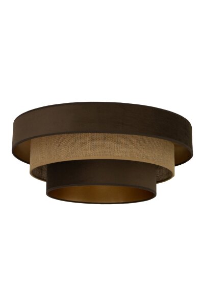 Deckenlampe Jute Stoff Braun Beige E27 Ø50 cm