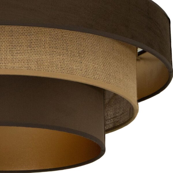 Deckenlampe Jute Stoff Braun Beige E27 Ø50 cm