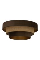 Deckenlampe Jute Stoff Braun Beige E27 &Oslash;50 cm