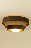 Deckenlampe Jute Stoff Braun Beige E27 Ø50 cm