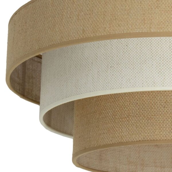 Deckenlampe Jute Weiß Beige Sandfarben E27 Ø50 cm