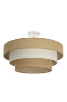 Deckenlampe Jute Weiß Beige Sandfarben E27...