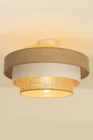 Deckenlampe Jute Weiß Beige Sandfarben E27...