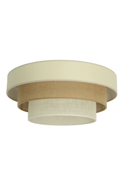 Deckenlampe Jute Sandfarben Beige E27 Ø50 cm wohnlich