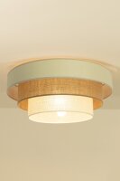 Deckenlampe Jute Sandfarben Beige E27 Ø50 cm wohnlich