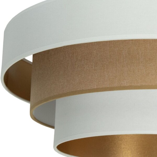 Deckenlampe Jute Weiß Sandfarben Gold E27 Ø50 cm