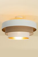 Deckenlampe Jute Weiß Sandfarben Gold E27...
