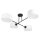 Deckenlampe Stoff Schwarz Weiß E27 L:80 cm wohnlich