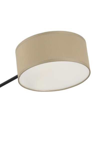 Deckenlampe Stoff Schwarz Dunkelbeige E27 L:80 cm