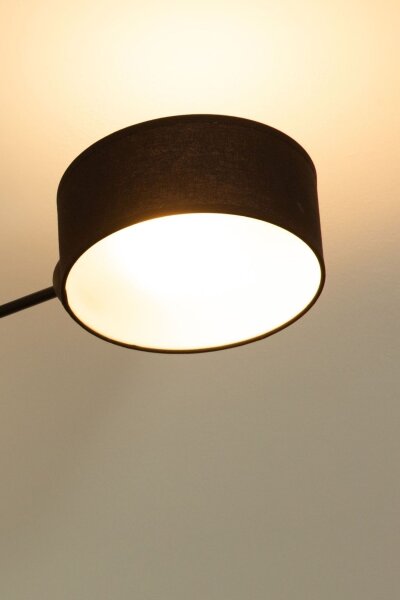 Deckenlampe Stoff Schwarz E27 L:80 cm gemütlich