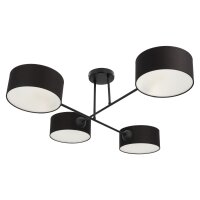 Deckenlampe Stoff Schwarz E27 L:80 cm gem&uuml;tlich