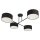Deckenlampe Stoff Schwarz E27 L:80 cm gemütlich