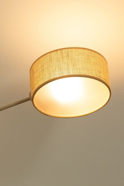 Deckenlampe blendarm Stoff Beige E27 L:80 cm wohnlich