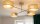 Deckenlampe blendarm Stoff Beige E27 L:80 cm wohnlich