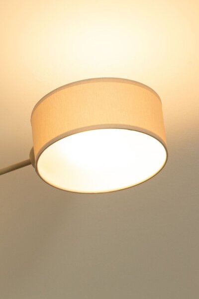 Deckenlampe Stoff Beige Hellbeige E27 L:80 cm