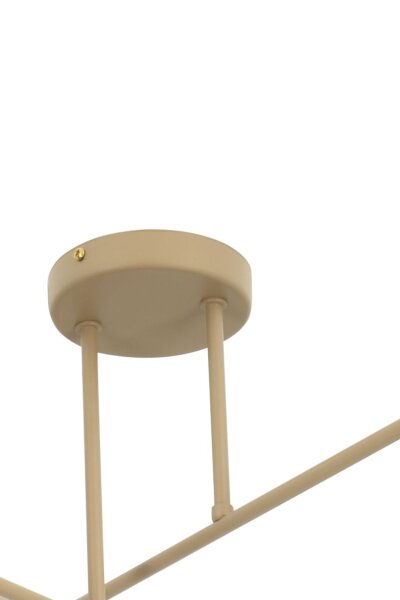 Deckenlampe Stoff Beige Hellbeige E27 L:80 cm