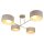 Deckenlampe Stoff Beige Hellbeige E27 L:80 cm
