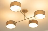 Deckenlampe Stoff Beige E27 L:80 cm gemütlich