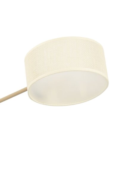 Deckenlampe blendarm Stoff Beige Weiß E27 L:80 cm
