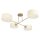 Deckenlampe blendarm Stoff Beige Weiß E27 L:80 cm