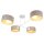 Deckenlampe Stoff Weiß Hellbeige E27 L:80 cm modern