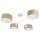 Deckenlampe Stoff Weiß Dunkelbeige E27 L:80 cm