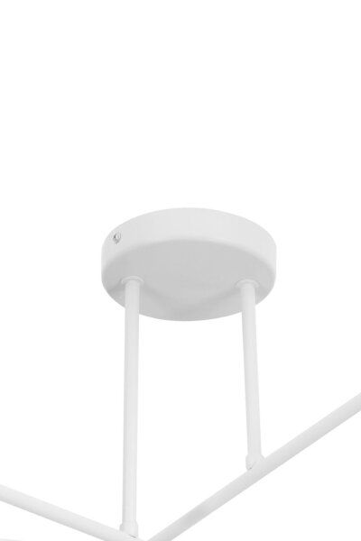 Deckenlampe blendarm Stoff Weiß Creme E27 L:80 cm