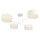 Deckenlampe blendarm Stoff Weiß Creme E27 L:80 cm