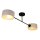 Deckenlampe Stoff Dunkelbeige Schwarz E27 L:80 cm