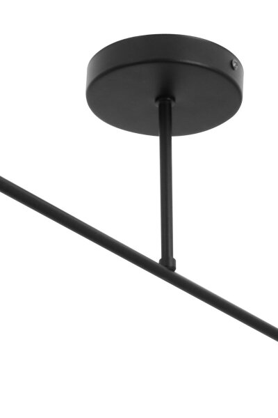 Deckenlampe Stoff Schwarz Creme E27 L:80 cm wohnlich